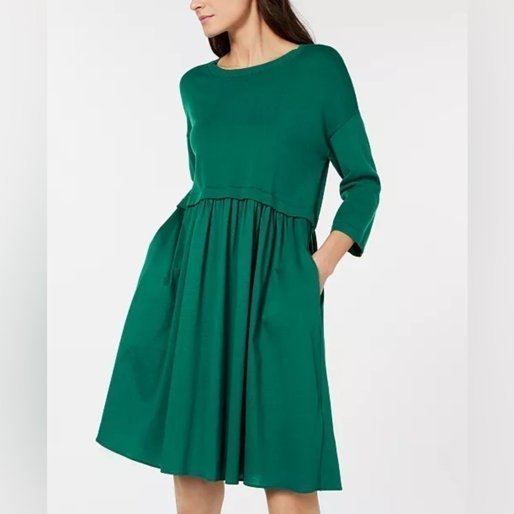 Weekend Max Mara Mincio Gathered-Waist Sweater Dress SzXL
